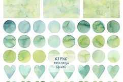 Big green set in watercolor Product Image 3