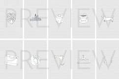 40 Instagram Story Highlights Icons in Grey, Hand Drawn Product Image 3