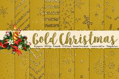 16 Gold Glitter Christmas Printable Digital Papers 12 inch Product Image 1