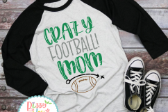 Crazy Football Mom SVG DXF EPS PNG Product Image 2