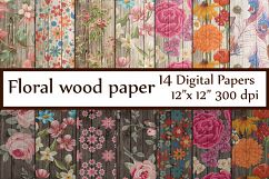 Wood Floral Paper Product Image 1