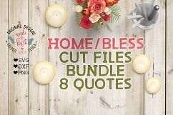 Family/Home Cutting Files Bundle SVG, DXF, PNG Product Image 1