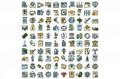 Accountant icons vector flat Product Image 1