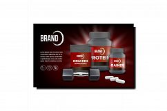 Sport Supplement Creative Promo Banner Vector Product Image 1