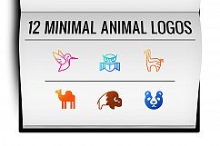 12 minimal animal logo template Product Image 2