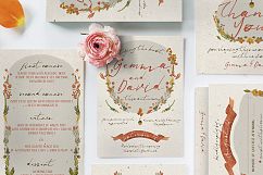 Autumn Floral Wedding Invitation Suite Product Image 2