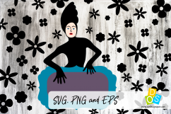 Woman In Black SVG, PNG and EPS Product Image 1