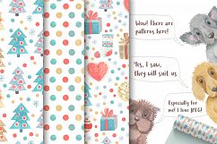 Winter Dogs Watercolor Clipart Collection Product Image 9