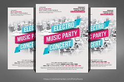 Electro Music Concert Party Flyer Template Product Image 1