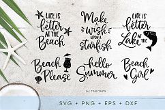 Beach bundle 6 cut files SVG, EPS, PNG, DXF Product Image 1