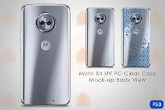 MOTO X4 crystal case design Mock-up Back View Product Image 1