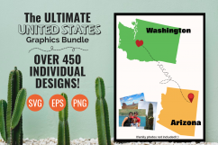 United States SVG Bundle Digital Graphics Set Product Image 1