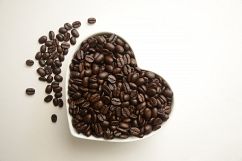 Love Coffee Heart Shape Bowl of Fresh Coffee Beans Product Image 6
