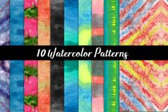 WATERCOLOR PATTERNS,WATERCOLOR BACKGROUNDS,WATERCOLOR TEXTURES Product Image 1