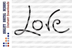 Love Svg files Love sign Cursive Dxf Clipart Commercial Use Product Image 2