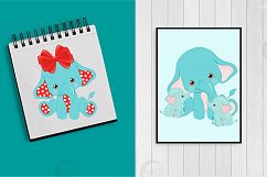 BABY ELEPHANT BUNDLE! 53 cliparts, graphics and illustrations and Patterns AMB-2273 Product Image 9