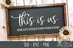 This Is Us - Digital Cut File - SVG, DXF &amp; PNG Product Image 1