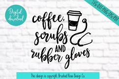 Nurse svg, coffee clipart, coffee scrubs and rubber gloves Product Image 2