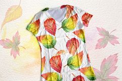 Cool autumn leaves PNG watercolor set Product Image 7