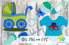 Baby Boy SVG, PNG and EPS Craft Bundle Product Image 1