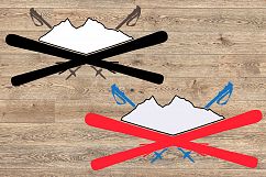 Logo Mountains Ski Side svg Christmas santa 1062s Product Image 2
