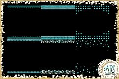 Teal Aqua Foil Glitter Seamless Digital Papers,Borders Set Product Image 7