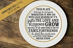 Blessings Plate SVG Cut File Product Image 1