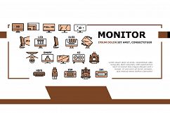 Computer Pc Monitor Landing Header Vector Product Image 1