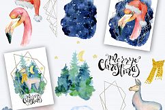 Magical Winter Bundle. Big Watercolor and lettering collection Product Image 2