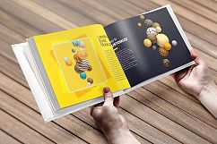 Landscape Hardcover Book Mockup Product Image 7