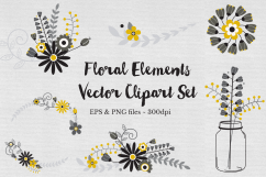 Floral Wreath Clipart Vectors Product Image 1