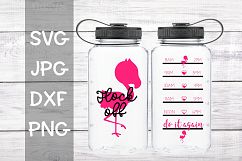 Flock off, Flamingo, water tracker, svg Product Image 1
