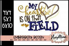 My Heart Is On That Field - Football Embroidery Product Image 1