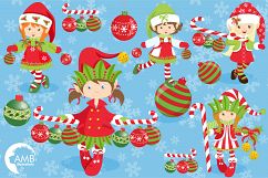 Christmas elves clipart, graphics, illustrations AMB-195 Product Image 5