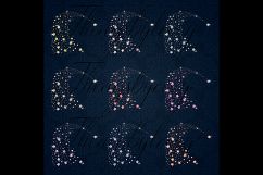 16 Glowing Glitter Comet Star Galaxy, Gold Rain Comet Star Product Image 5