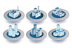 Set  Isometric vector city Product Image 2