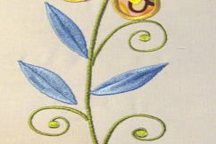 Vintage Flower Set Machine Applique Embroidery Design Product Image 5