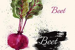 Watercolor vegetables &amp; fruits Product Image 5