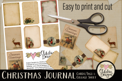 Printable Christmas Tags - Vintage Christmas Journal Cards Product Image 3