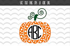 Pumpkin Monogram Cut File Product Image 1
