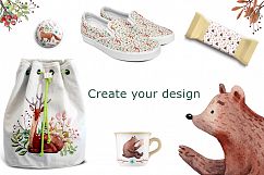 Forest Friends - Watercolor Clip Art Set Product Image 6