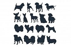 Dog Silhouette Embroidery Bundle Small Dog Breed Set of 17 Product Image 1