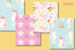 Seacorns, clipart and paper set Product Image 5
