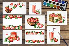 Strawberry. Watercolor collection Product Image 5