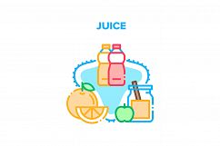 Juice Drink Vector Concept Color Illustration Product Image 1