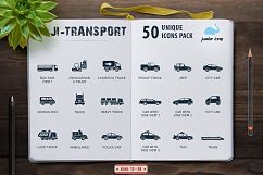 JI-Glyph Transport Icons Set Product Image 6
