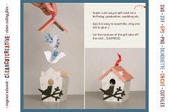 Give money - Cash gift - Money Bird &amp; Birdhouse 3D craft - SVG DXF EPS PNG - for Cricut &amp; Silhouette - clean cutting files Product Image 2