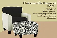 Chair arm with ottoman Mockup Product Image 1