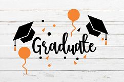 Graduate svg design with graduation hat Product Image 1