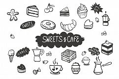Sweets &amp; Cafe Hand Drawn Elements Product Image 1